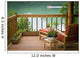 View Of The Deck And Chair With Floatplane Landing On Big River Lake Wall Mural