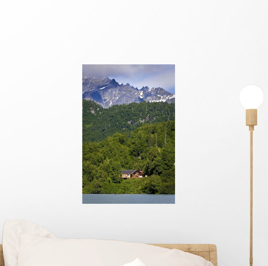 Scenic View Of Redoubt Bay Lodge On The Shore Of Big River Lakes Wall Mural