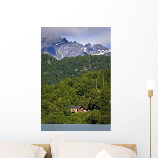 Scenic View Of Redoubt Bay Lodge On The Shore Of Big River Lakes Wall Mural