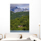 Scenic View Of Redoubt Bay Lodge On The Shore Of Big River Lakes Wall Mural