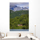 Scenic View Of Redoubt Bay Lodge On The Shore Of Big River Lakes Wall Mural