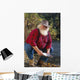 Man Panning For Gold Anchorage Southcentral Ak Wall Mural