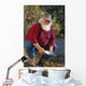 Man Panning For Gold Anchorage Southcentral Ak Wall Mural