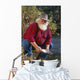 Man Panning For Gold Anchorage Southcentral Ak Wall Mural