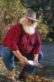 Man Panning For Gold Anchorage Southcentral Ak Wall Mural