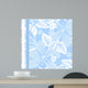 Blue Flowers Islands Wall Mural