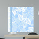 Blue Flowers Islands Wall Mural