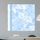 Blue Flowers Islands Wall Mural