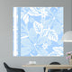 Blue Flowers Islands Wall Mural