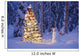 Snowman With Santa Hat Hanging Ornaments On A Christmas Tree Wall Mural