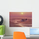 Floatplane Flying @ Sunset Matanuska Valley Sc Ak Summer Wall Mural