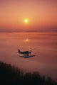 Floatplane Flying @ Sunset Matanuska Valley Sc Ak Summer Wall Mural