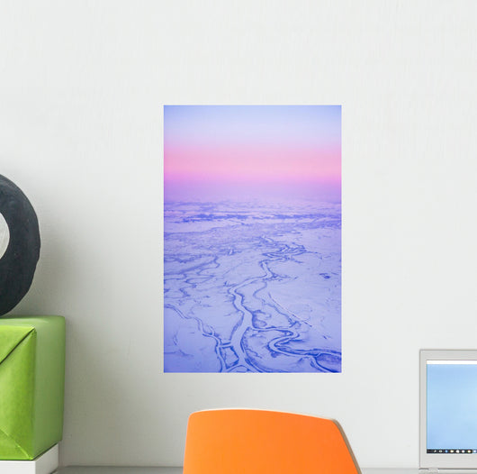 Aerial View Of The Kobuk River And Waring Mountains Wall Mural