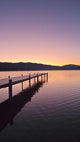 Sunrise Over A Dock In Lake Whatcom During Winter Wall Mural