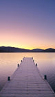 Sunrise Over A Dock In Lake Whatcom During Winter Wall Mural