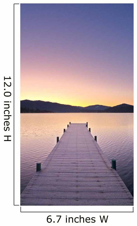 Sunrise Over A Dock In Lake Whatcom During Winter Wall Mural
