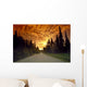 Road Going Into Sunset Rural Anchorage Sc Ak Summer Wall Mural