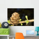 Macro Of Larch Needles And Cone During Spring, Anchorage, Alaska Wall Mural
