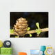 Macro Of Larch Needles And Cone During Spring, Anchorage, Alaska Wall Mural