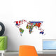 political map of world Wall Decal