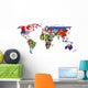 political map of world Wall Decal