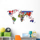 political map of world Wall Decal