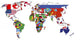 political map of world Wall Decal