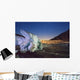 Twilight View Terminus Of The Mendenhall Glacier With A Large Iceberg Wall Mural