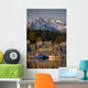 Downtown Sitka And And Small Boat Harbor With Arrowhead Peak Wall Mural