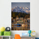 Downtown Sitka And And Small Boat Harbor With Arrowhead Peak Wall Mural