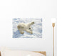 Polar Bear Cub Playing In Snow Alaska Zoo Wall Mural