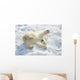 Polar Bear Cub Playing In Snow Alaska Zoo Wall Mural