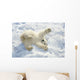 Polar Bear Cub Playing In Snow Alaska Zoo Wall Mural