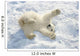 Polar Bear Cub Playing In Snow Alaska Zoo Wall Mural