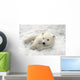 Polar Bear Cub Playing In Snow Alaska Zoo Wall Mural