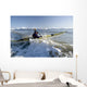 Man Paddles Kayak In Surf Kachemak Bay Homer Ak Kp Spring Wall Mural