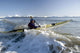 Man Paddles Kayak In Surf Kachemak Bay Homer Ak Kp Spring Wall Mural