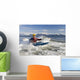 Man Kayak Surfing Waves On Katchemak Bay Wall Mural