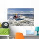 Man Kayak Surfing Waves On Katchemak Bay Wall Mural