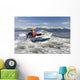 Man Kayak Surfing Waves On Katchemak Bay Wall Mural