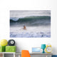 Man Kayak Surfing In Winter Surf Kachemak Bay Wall Mural