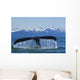Humpback Whale Fluking In Lynn Canal With Chilkat Mountains Wall Mural