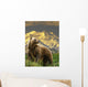 Composite Grizzly Stands On Tundra With Mt Mckinley In The Background Wall Mural