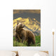 Composite Grizzly Stands On Tundra With Mt Mckinley In The Background Wall Mural