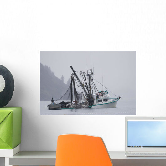 Commercial Seiner *Malamute Kid* Hauling Wall Mural