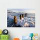 Surf Rushing Around Old Pilings Wall Mural