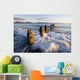 Surf Rushing Around Old Pilings Wall Mural