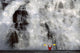 Kayaker Views Nugget Creek Falls Mendenhall Lake Wall Mural
