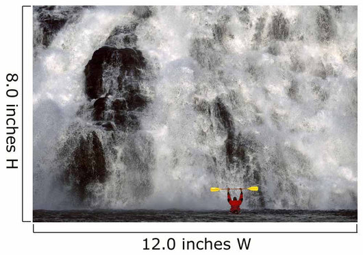 Kayaker Views Nugget Creek Falls Mendenhall Lake Wall Mural