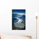 Aerial Of Rohn Glacier Flowing Into Nizina Glacier Wall Mural